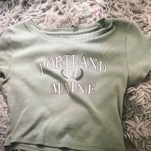 Aeropostale Green Portland Maine Tee